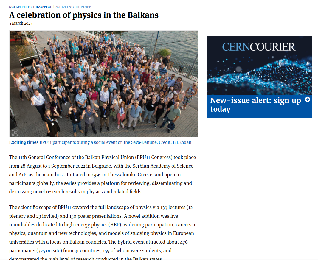BPU11 in CERN Courier
